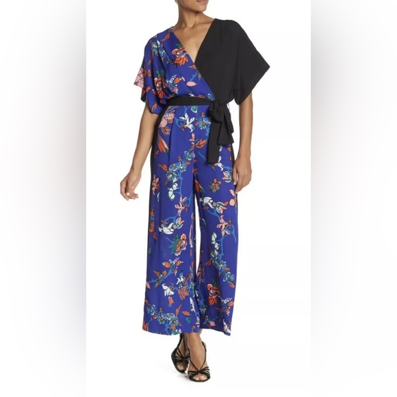 Diane Von Furstenberg Karissa Jumpsuit Blue 4 - Picture 1 of 12